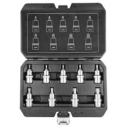 Neo Tools Καρυδάκια με Μύτες Torx και Καρέ Υποδοχής 1/2'' Σετ 9τμχ