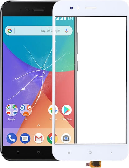Междураменна рамка Бял за Xiaomi Mi 5X, Xiaomi A1
