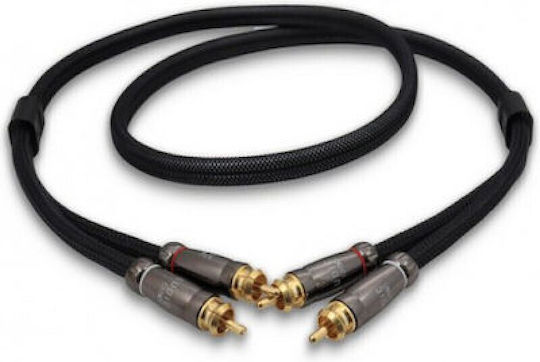 Ludic Interlink Кабел 2x RCA мъжки - 2x RCA мъжки 1м