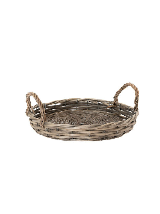 Decorative Basket Wicker with Handles 31x29x4cm Iliadis