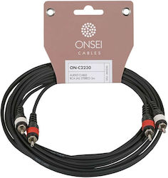 Onsei ON-C2230 2x RCA male - 2x RCA male 3m