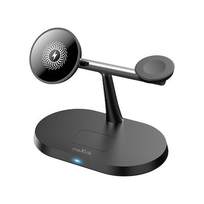 Maxlife Wireless Charger (Qi Pad) 15W Blacks (MXWC-03 3-in-1)