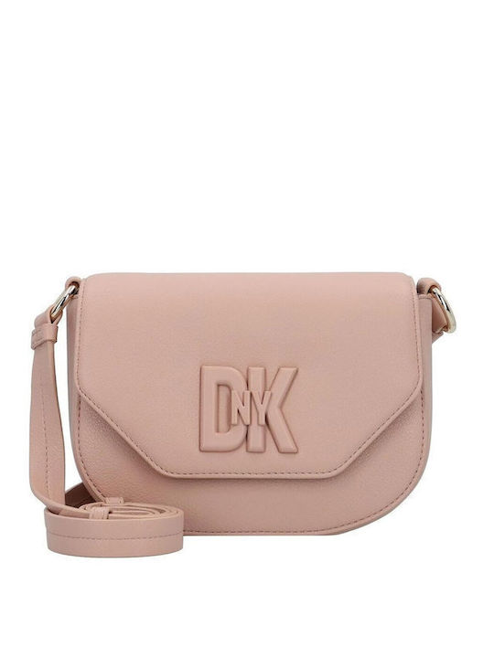 DKNY Δερμάτινη Γυναικεία Τσάντα Χιαστί Ροζ