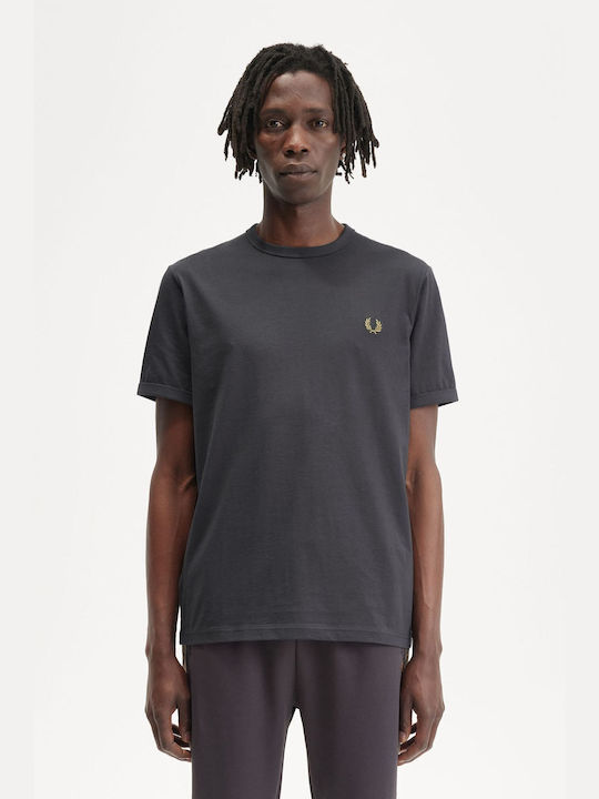 Fred Perry Ringer Ανδρική Μπλούζα Κοντομάνικη Γκρι