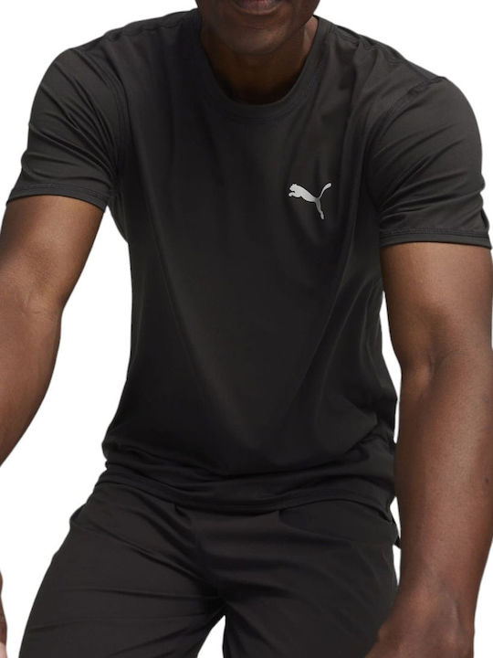 Puma Cloudspun Bluza Sportivă pentru Bărbați cu Mânecă Scurtă Neagră