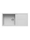 Elleci Unico 480 LGU48068 Drop-In Мивка от Синтетичен Гранит Ш100xД50см Bianco