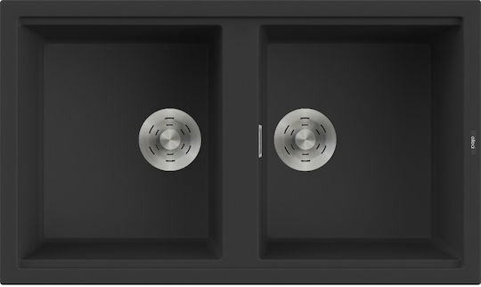 Elleci Best 450 Ένθετος Νεροχύτης από Συνθετικό Γρανίτη Μ86xΠ51cm Μαύρος