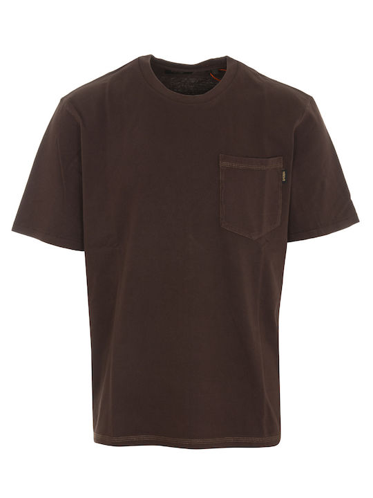 Superdry M D1 Ovin Bluza Bărbătească cu Mânecă Scurtă BROWN M1011723A-DTV