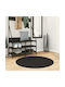 vidaXL Huarte Anti-slip Rug Round Black Velvet-Black Metal