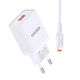 Kakusiga Încărcător cu Port USB-A și Cablu USB-C Albς (KSC-931/WHITE/TC)