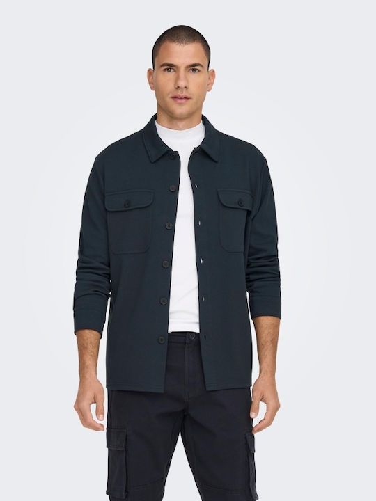 Only & Sons Long Sleeve Overshirt In Regular Fi...