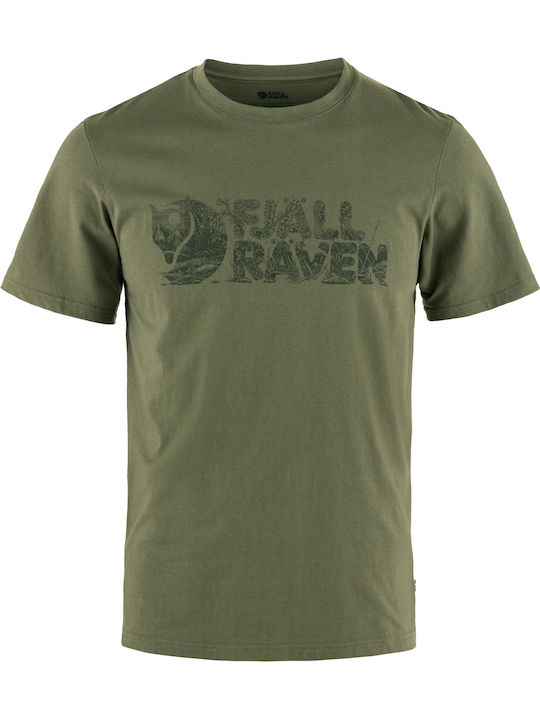Fjallraven Lush Logo T-shirt Laurel Green