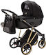 Adamex Belissa Special Edition Verstellbar 2 in 1 Baby Kinderwagen Geeignet für Neugeborene Schwarz