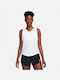 Nike Aeroswift Women's Athletic Blouse Sleeveless Dri-Fit White