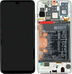 Ecran cu Cadru pentru Huawei P30 Lite (Alb) Ecran cu Cadru pentru Huawei P30 Lite (Alb)