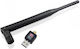 03004DER50BK-31035 USB Network Adapter with Wireless Wi-Fi Connection 150Mbps and Detachable Antenna