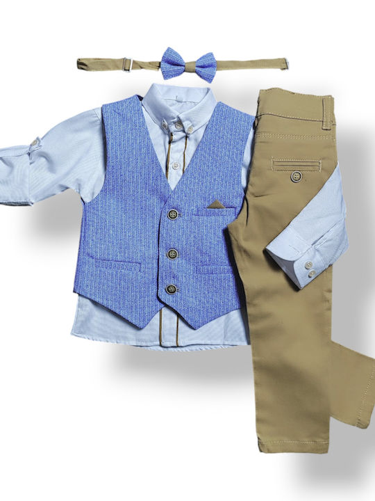 Kinder-Set mit Hose Winter 4Stück Sea-cream