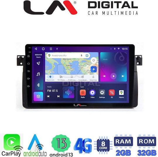 LM Digital Ηχοσύστημα Αυτοκινήτου για BMW Σειρά 3 (E46) 1998>2005 (Bluetooth/USB/WiFi/GPS/Apple-Carplay/Android-Auto)