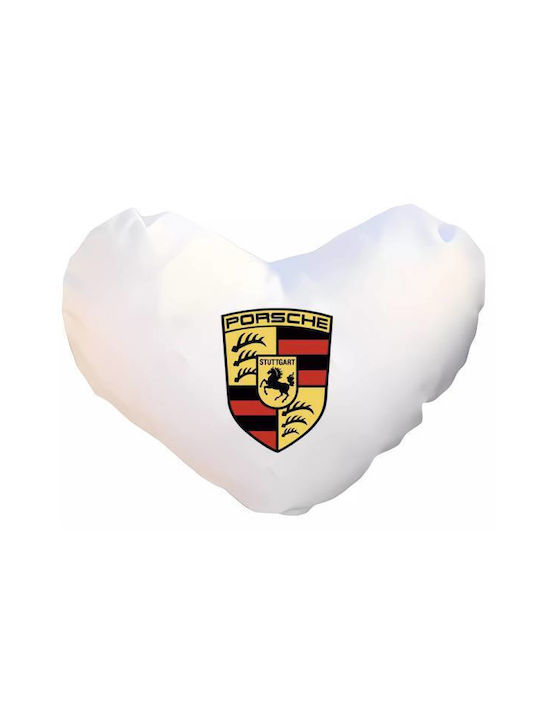 Takeposition Μαξιλάρι Καναπέ I Love Porche Λευκό 40x40εκ.