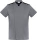 Giblor's Coat Chef 100% Cotton made Gray with Short Sleeve Thiago