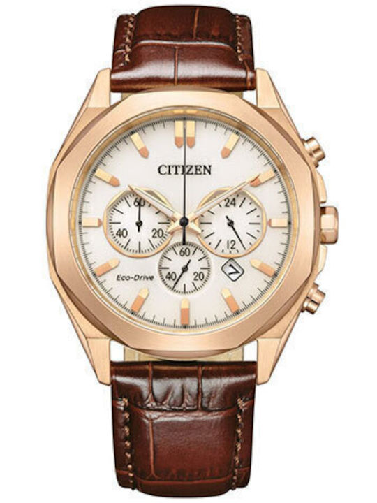 Citizen Watch Battery with Leather Strap
