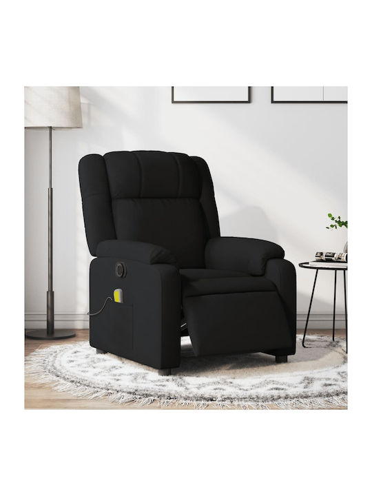 Πολυθρόνα Relax Massage με Υποπόδιο Μαύρη 77x95...