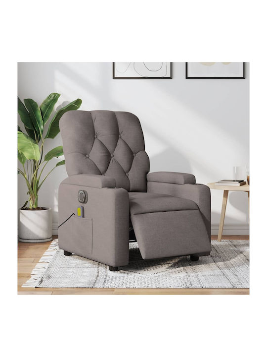 Πολυθρόνα Relax Massage με Υποπόδιο Taupe 74x86...