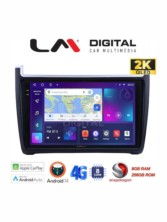 LM Digital Car Audio System for Volkswagen Polo / Caddy 2014>2017 (Bluetooth/USB/WiFi/GPS/Apple-Carplay/Android-Auto) with Touch Screen 9.5"