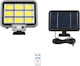 Arrango At48722 Wall Mounted Solar Light 45W Cold White 6000K with Motion Sensor, Photocell and Remote Control