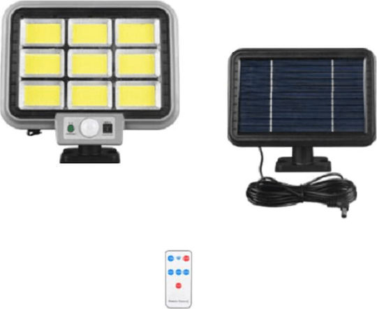 Arrango At48722 Wall Mounted Solar Light 45W Cold White 6000K with Motion Sensor, Photocell and Remote Control