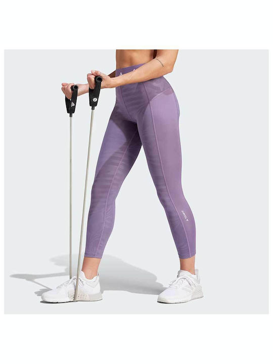Adidas Women's Cropped Training Legging purple