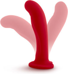 Blush Temptasia Jezebel Glass Dildo With Suction Cup Red 15cm