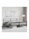 King Size Metallbett Schwarz mit Lattenrost für Matratze 183x213cm