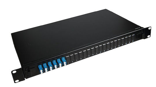 Lanview Οπτικό Patch Panel για Rack 1U 19" Μαύρο
