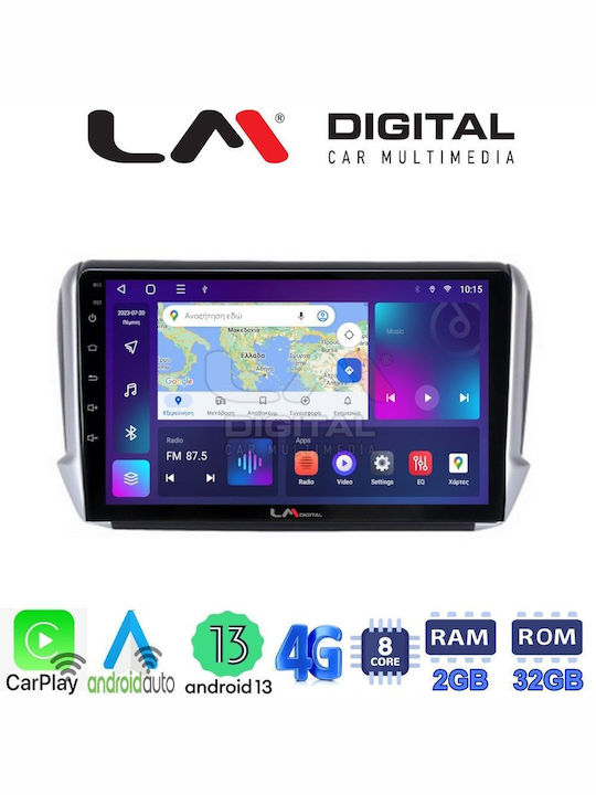 LM Digital Sistem Audio Auto pentru Peugeot 208 2012> (Bluetooth/USB/WiFi/GPS/Apple-Carplay/Android-Auto) cu Ecran Tactil 10"