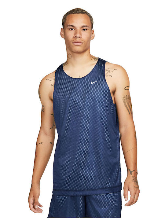 Nike Standard Issue Ανδρική Αθλητική Μπλούζα Αμάνικη Dri-Fit Navy Μπλε