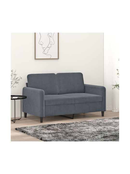 Двуместен Диван Кадифе Тъмно сиво 138x77x80см.