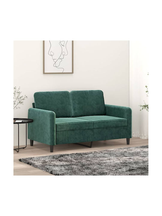 Двуместен Диван Кадифе Тъмнозелено 138x77x80см.