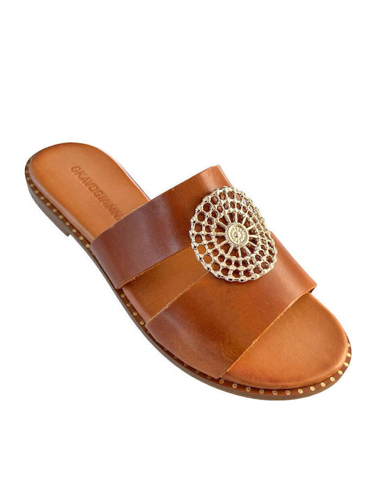 Gkavogiannis Sandale de piele Casual Damă Culoare Tabac Gkavogiannis Sandale de piele Casual Damă Culoare Tabac