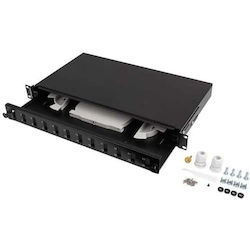 Lanberg Оптичен Пач Панел за Rack 1U 19" FOP1-12SD-LQB