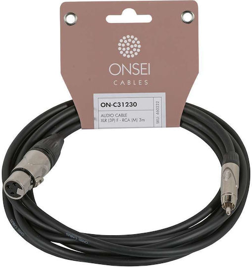 Onsei XLR female to RCA male 3m Cable (ON-C31230)