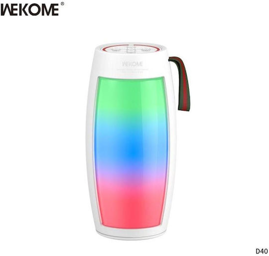 WK D40 Bluetooth-Lautsprecher 5W mit Akkulaufzeit bis zu 1.5 Stunden Weiß
