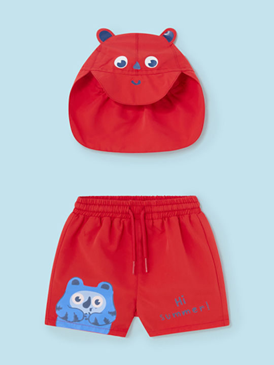 Mayoral Kids Swimwear Swim Shorts with Hat Watermelon (watermelon)