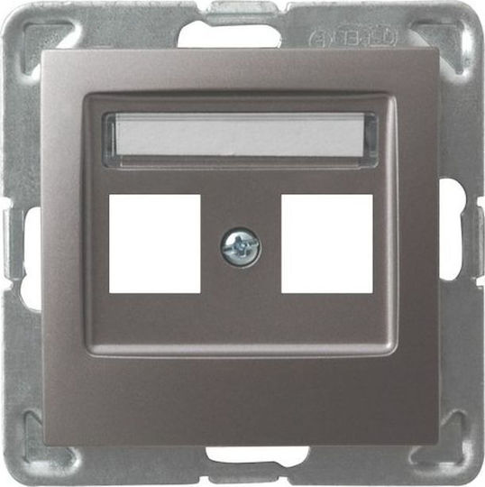 Ospel Διπλή Πρίζα Δικτύου RJ45 GPK-2G/P/27