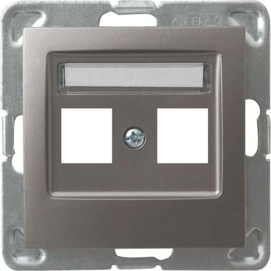 Ospel Διπλή Πρίζα Δικτύου RJ45 GPK-2G/P/27