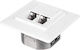 Netrack Double Network Socket RJ45 with Cat6 Type Frame in White Color 106-14