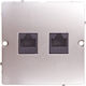 Kontakt-Simon Double Network Socket RJ45 with Recessed Frame Type Cat5e