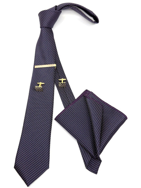Legend Accessories Herren Krawatten Set Gedruckt in Lila Farbe