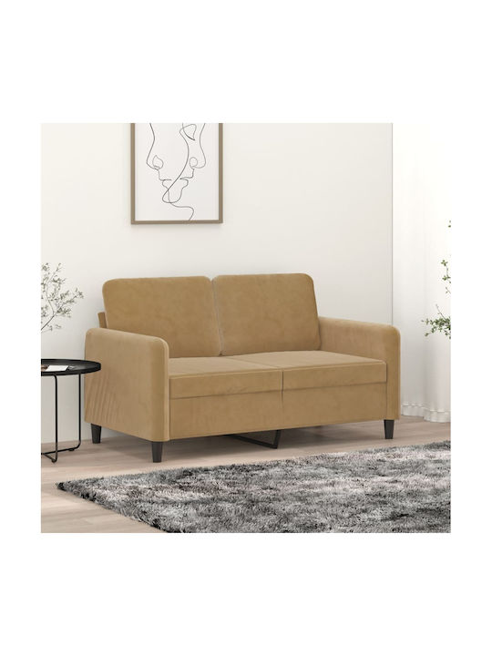 Двуместен Диван Кадифе Кафяв 138x77x80см.