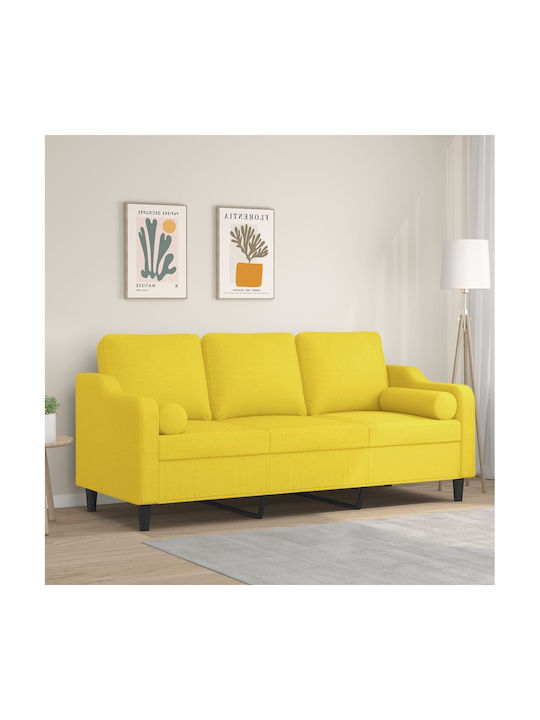 Dreisitzer Sofa Light Yellow 198x77x80cm